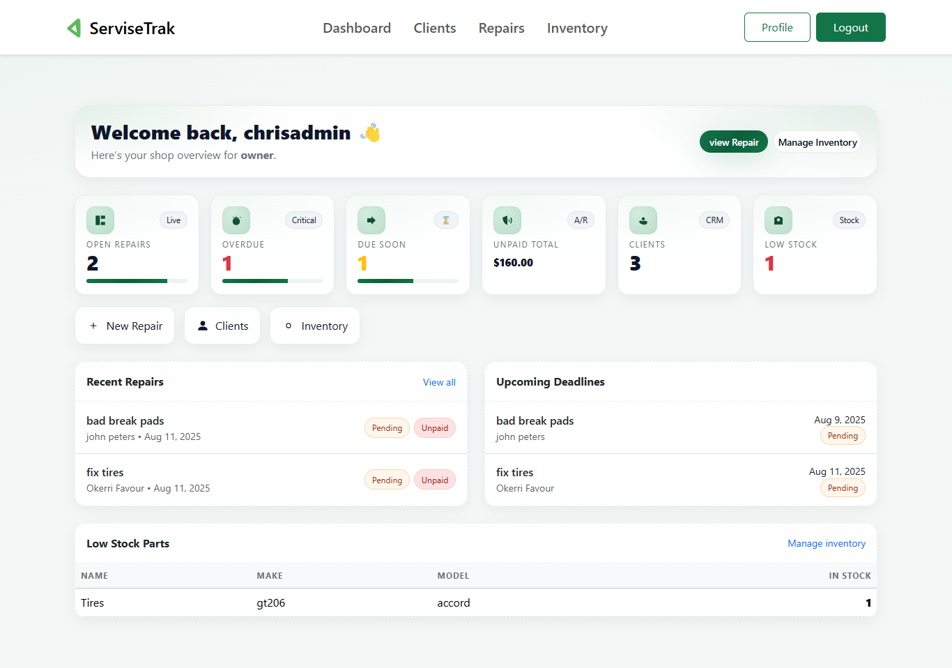 Repair Tracking, Reimagined